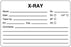 Medical Labels - X-Ray Information Label, 4" x 2-5/8"
