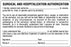 Medical Labels - Authorization and Consent for Treatment Label, 4" x 2-5/8"