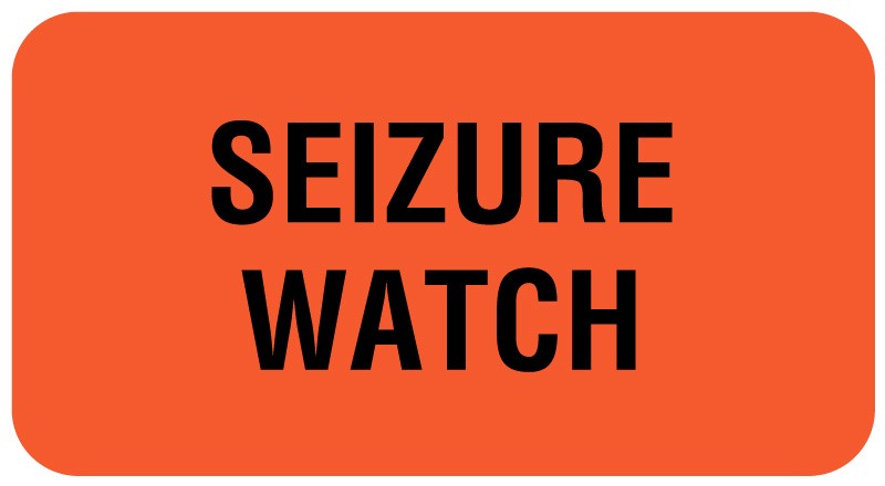 Medical Labels - SEIZURE WATCH, Communication Label, 1-5/8" x 7/8"