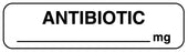 Medical Labels - Drug Syringe Label, 1-1/4" x 5/16"