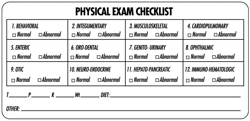 Medical Labels - Examination Record Label, 4" x 1-7/8"