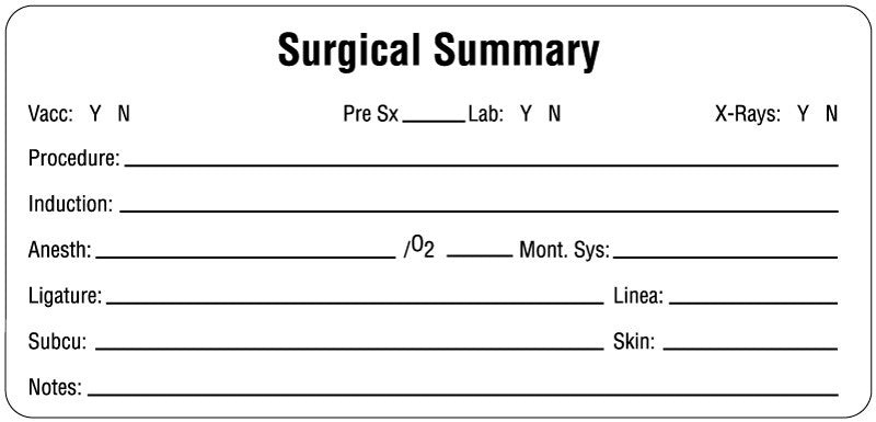 Medical Labels - Examination Record Label, 4" x 1-7/8"