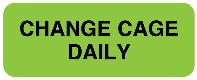 Medical Labels - CHANGE CAGE DAILY, 2-1/4" x 7/8"