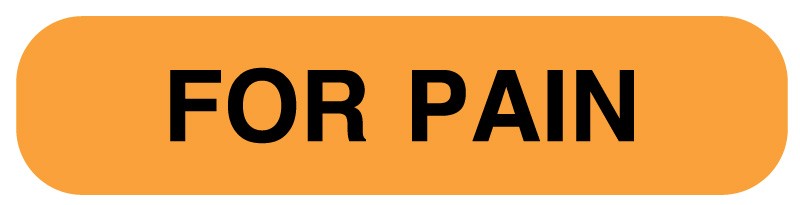 Medical Labels - FOR PAIN, 1-5/8" x 3/8"