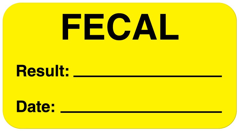 Medical Labels - Fecal Label, 1-5/8" x 7/8"