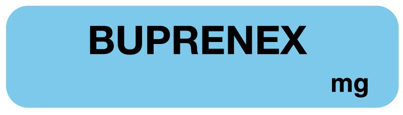 Medical Labels - Anesthesia Label, Buprenex mg, 1-1/4" x 5/16"