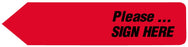 Medical Labels - Uniarrow Plus Flag with Message, 1-3/4" x 13/32"