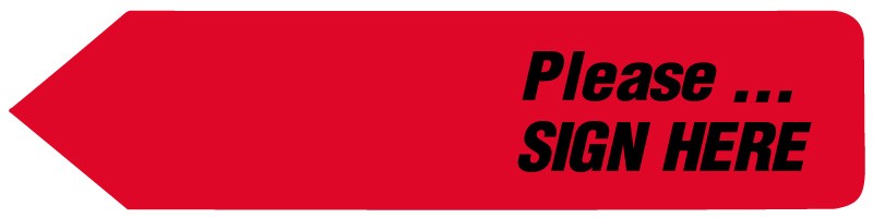 Medical Labels - Uniarrow Plus Flag with Message, 1-3/4" x 13/32"