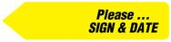 Medical Labels - Uniarrow Plus Flag with Message, 1-3/4" x 13/32"