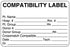Medical Labels - Compatibility Label, 3" x 2"