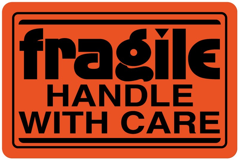 Medical Labels - Fragile Shipping Label, 3" x 2"