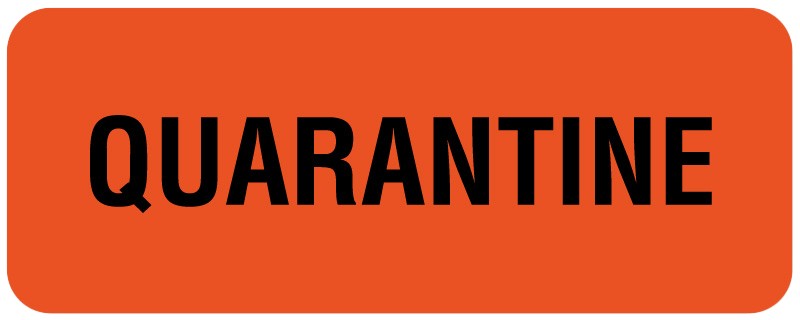Medical Labels - Quarantine Labels, 2-1/4" x 7/8"