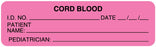 Medical Labels - Cord Blood Label, 3" x 7/8"