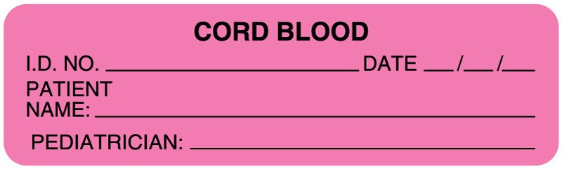 Medical Labels - Cord Blood Label, 3" x 7/8"