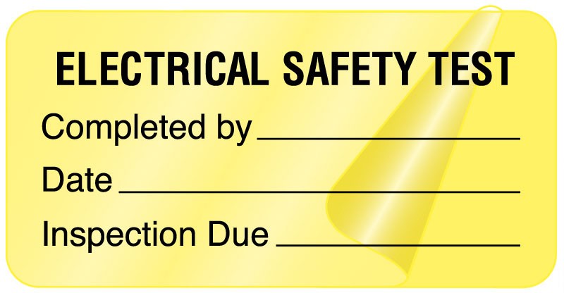 Medical Labels - Electrical Equipment Safety Label, 2" x 1"