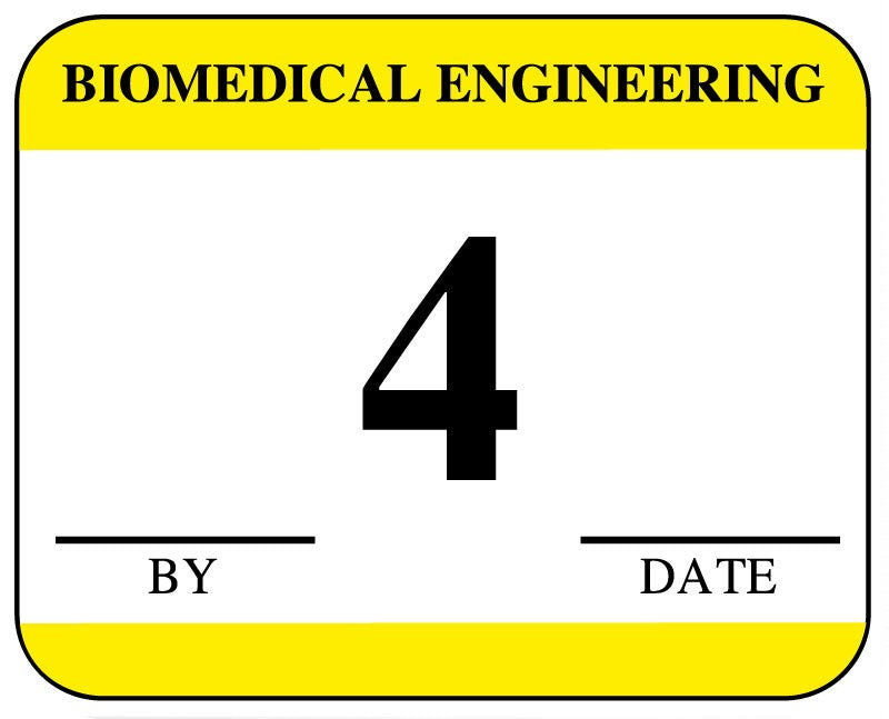 Medical Labels - Biomedical Engineering Inspection Label, 1-1/4" x 1"