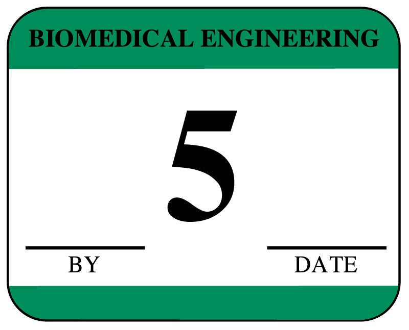 Medical Labels - Biomedical Engineering Inspection Label, 1-1/4" x 1"