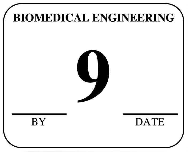 Medical Labels - Biomedical Engineering Inspection Label, 1-1/4" x 1"