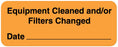 Medical Labels - Equipment Cleaned Label, 2-1/4" x 7/8"