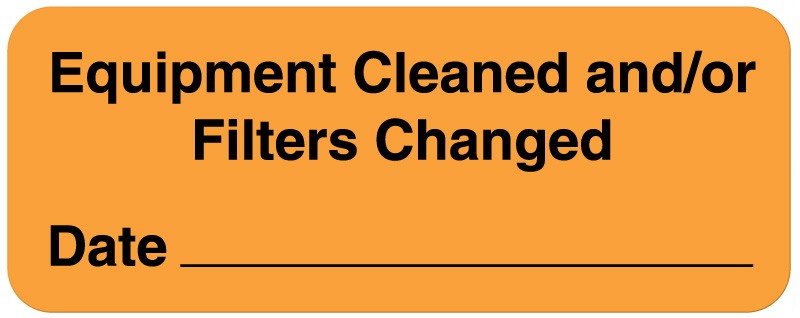 Medical Labels - Equipment Cleaned Label, 2-1/4" x 7/8"