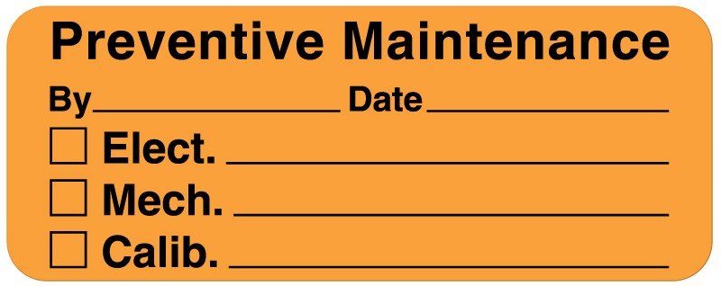 Medical Labels - Equipment Repair and Maintenance Label, 2-1/4" x 7/8"