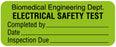 Medical Labels - Electrical Equipment Safety Label, 2-1/4" x 7/8"