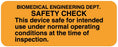 Medical Labels - Electrical Equipment Safety Label, 2-1/4" x 7/8"