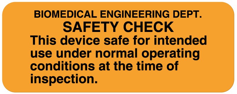 Medical Labels - Electrical Equipment Safety Label, 2-1/4" x 7/8"
