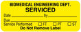 Medical Labels - Equipment Service Label, 2-1/4" x 7/8"