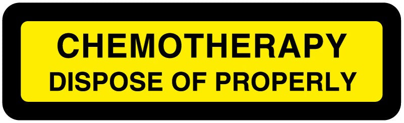 Medical Labels - Chemotherapy Disposal Label, 3" x 7/8"
