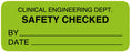 Medical Labels - Clinical Engineering Safety Checked Label, 2-1/4" x 7/8"
