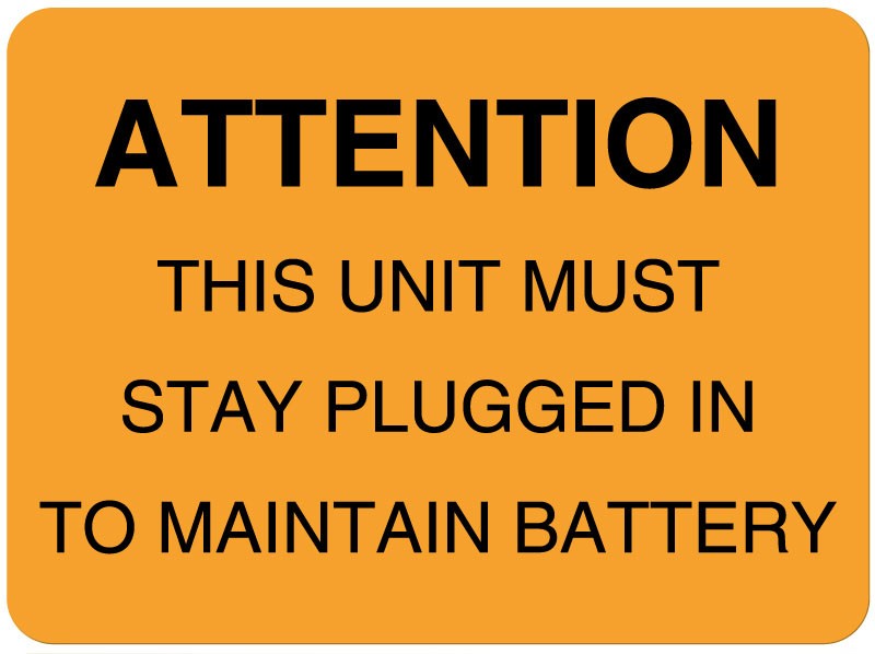 Medical Labels - Battery & Lamp Maintenance Label, 2-3/8" x 1-3/4"