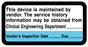 Medical Labels - Vendor Maintenance Label, 2" x 1"