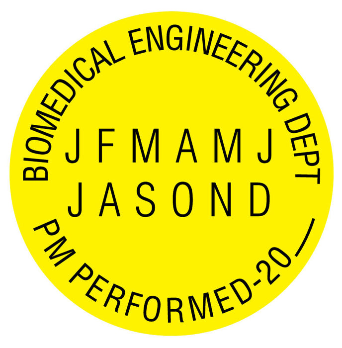 Medical Labels - Biomedical Preventive Maintenance Label, 3/4" x 3/4"