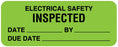 Medical Labels - Electrical Equipment Safety Label, 2-1/4" x 7/8"