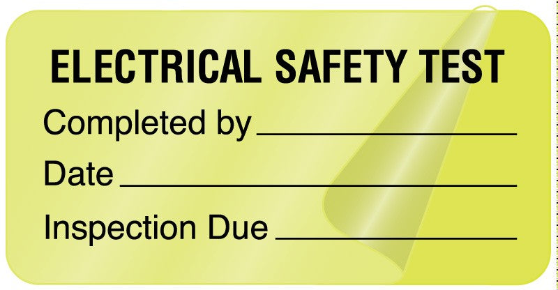 Medical Labels - Electrical Equipment Safety Label, 2" x 1"