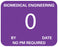 Medical Labels - Biomedical Engineering No PM Required, 1-1/4" x 1"