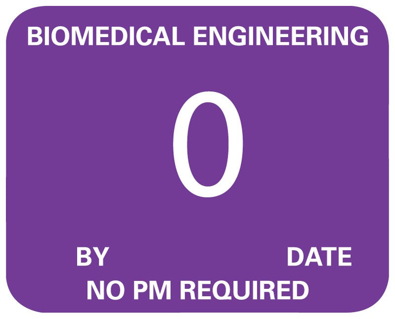 Medical Labels - Biomedical Engineering No PM Required, 1-1/4" x 1"