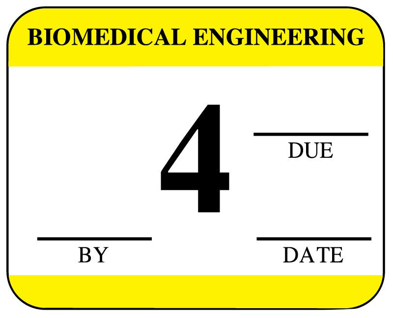 Medical Labels - Biomedical Engineering Inspection Label, 1-1/4" x 1"