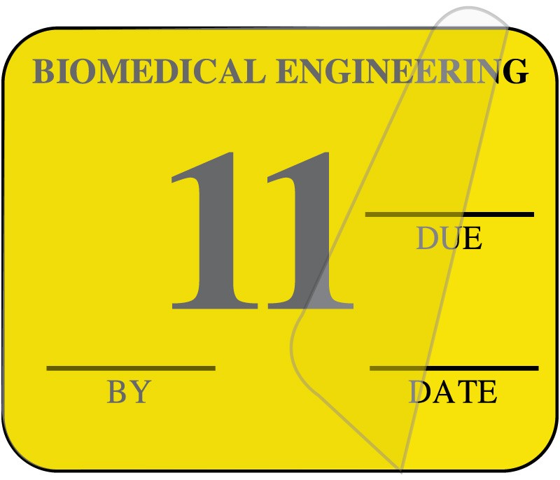 Medical Labels - Biomedical Engineering Inspection Label, 1-1/4" x 1"
