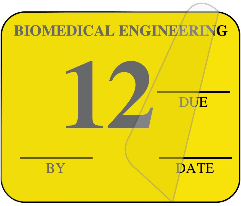 Medical Labels - Biomedical Engineering Inspection Label, 1-1/4" x 1"
