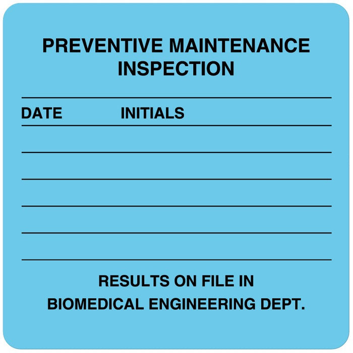Medical Labels - Equipment Repair and Maintenance Label, 2-1/2" x 2-1/2"