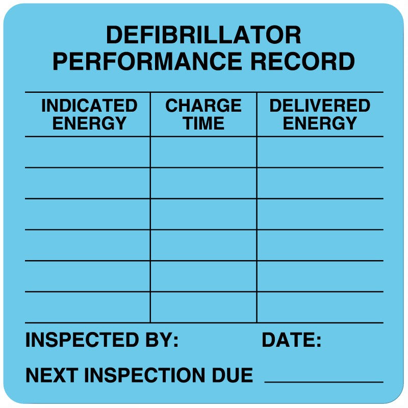 Medical Labels - Equipment Calibration Label, 2-1/2" x 2-1/2"