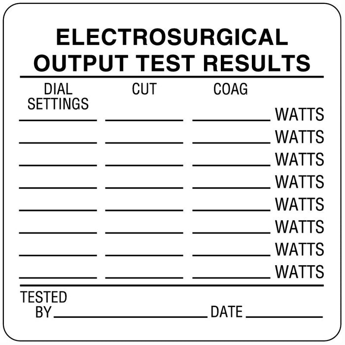 Medical Labels - Equipment Calibration Label, 2-1/2" x 2-1/2"