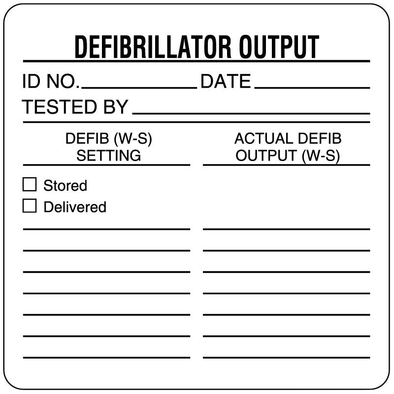 Medical Labels - Equipment Calibration Label, 2-1/2" x 2-1/2"