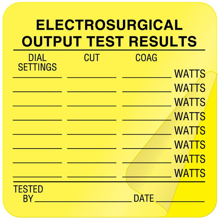 Medical Labels - Equipment Calibration Label, 2-1/2" x 2-1/2"
