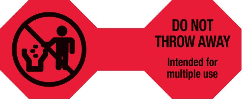 Medical Labels - Do Not Throw Away Cord Label, 5" x 2"