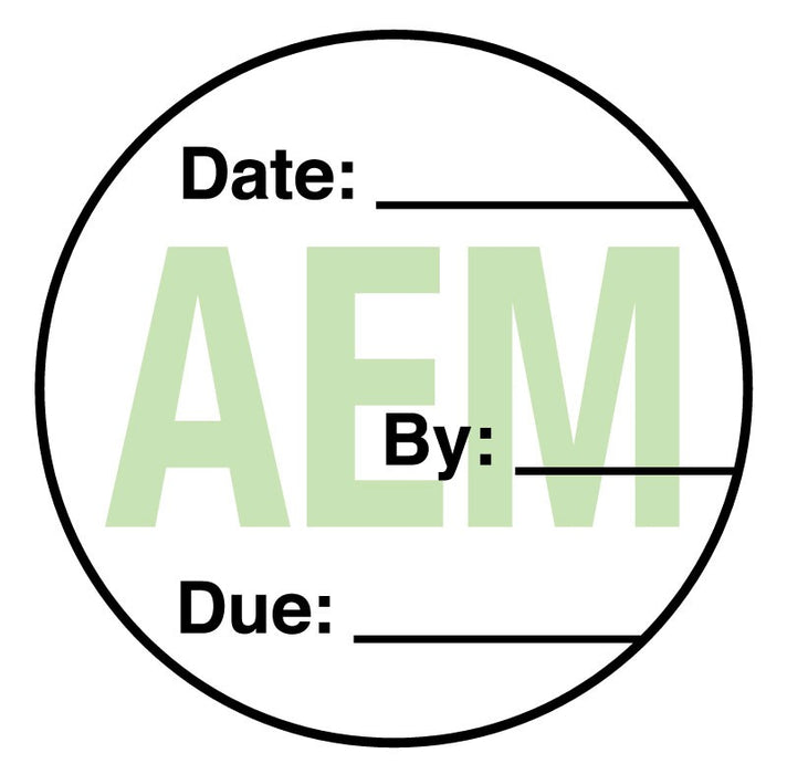 Medical Labels - AEM Equipment Maintenance Label, 3/4"