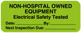 Medical Labels - Electrical Equipment Safety Label, 2-1/4" x 7/8"
