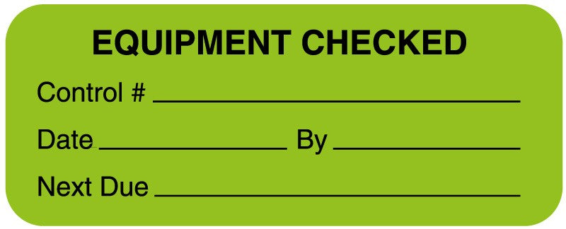 Medical Labels - Equipment Service Label, 2-1/4" x 7/8"